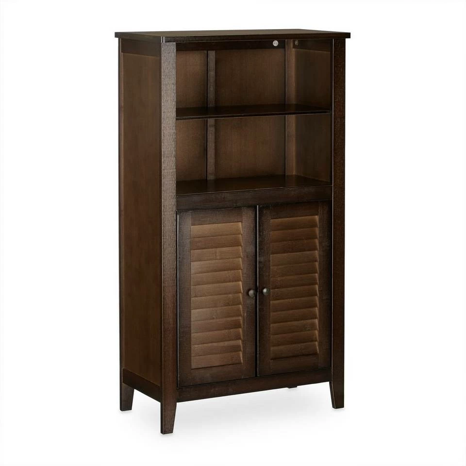 relaxdays Badregal »Badezimmerschrank dunkelbraun LAMELL« 8 relaxdays Badregal »Badezimmerschrank dunkelbraun LAMELL« – Bild 8