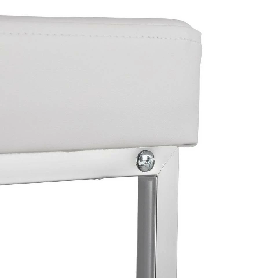 relaxdays Polsterhocker »Gepolsterter Hocker mit Ablage Weiß«, Weiß 6 relaxdays Polsterhocker »Gepolsterter Hocker mit Ablage Weiß«, Weiß – Bild 6