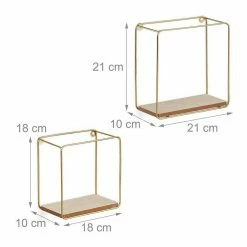 relaxdays Wandregal »Wandregal Metall gold 2er Set«, 2-tlg. -Deutschland Möbel Verkäufe 2024 15fd9c37 82e1 5bc2 8535 aa247c0a4e33