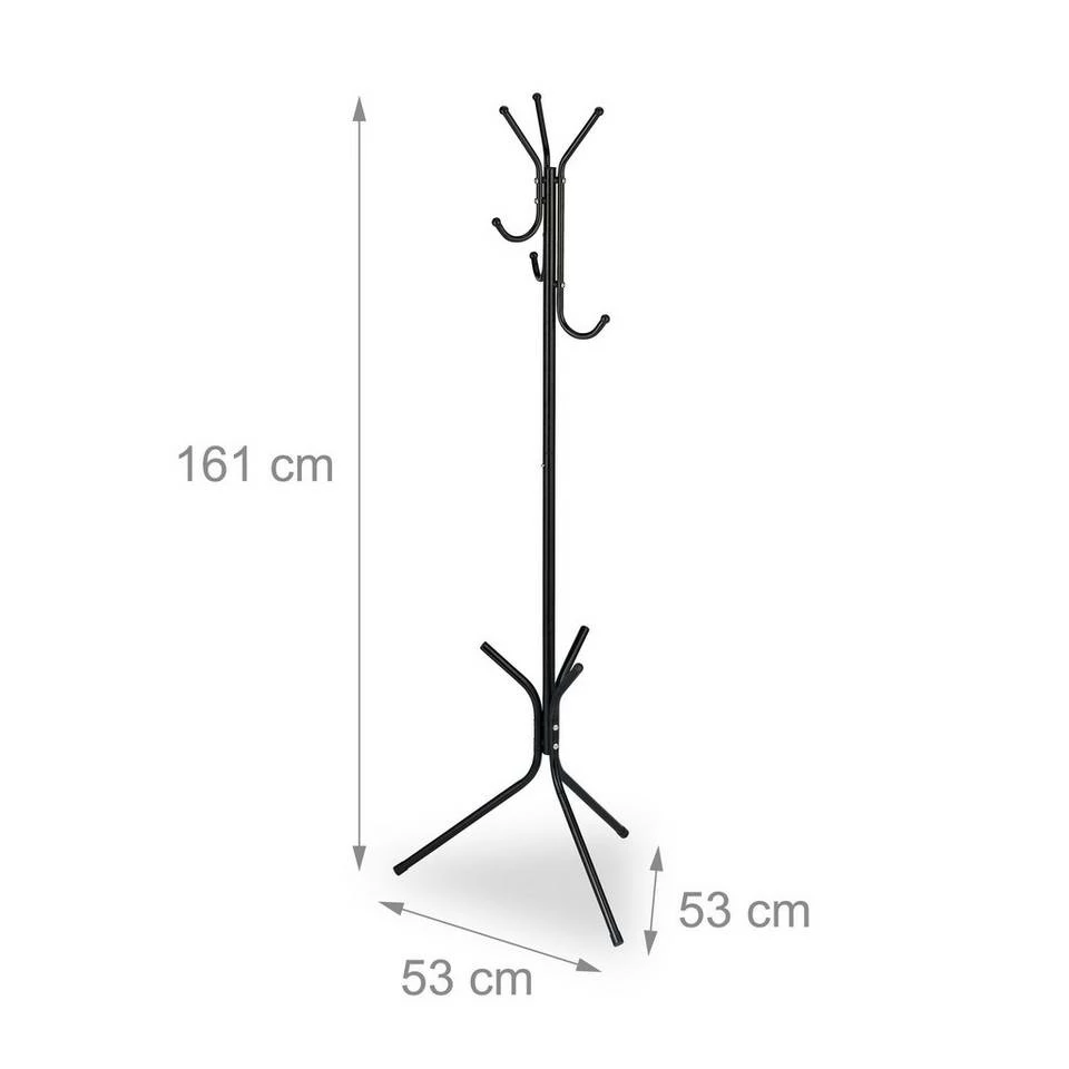 relaxdays Garderobenständer »Garderobenständer Metall schwarz« 4 relaxdays Garderobenständer »Garderobenständer Metall schwarz« – Bild 4