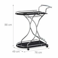 relaxdays Servierwagen »Servierwagen aus Chrom & schwarzem Glas« -Deutschland Möbel Verkäufe 2024 163a6da5 f4cf 5ad7 9a1e b34bdb4c638a