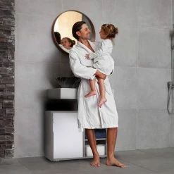 relaxdays Waschbeckenunterschrank »Waschbeckenunterschrank 4 Fächer« Weiß Grau Wei&szlig; Silber, Wei&szlig; Silber -Deutschland Möbel Verkäufe 2024 16bfabc1 c246 59bc b01e 885a09afd0ff