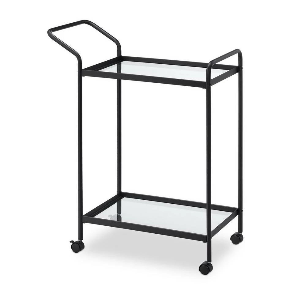 relaxdays Servierwagen »Schwarzer Servierwagen mit Glas« 9 relaxdays Servierwagen »Schwarzer Servierwagen mit Glas« – Bild 9
