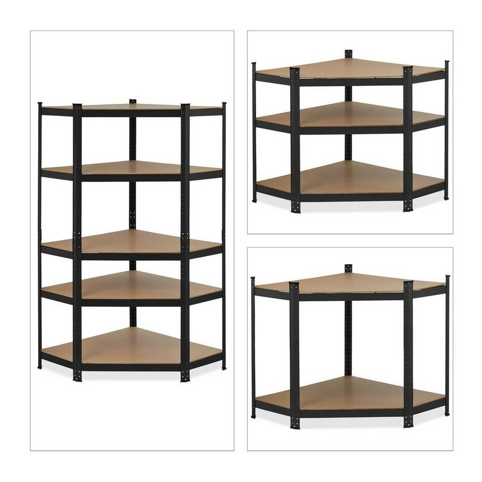 relaxdays Schwerlastregal »Schwarzes Eck Schwerlastregal 5 Ebenen« 6 relaxdays Schwerlastregal »Schwarzes Eck Schwerlastregal 5 Ebenen« – Bild 6