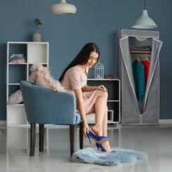 relaxdays Stoffschrank »Stoffschrank mit Kleiderstange« Anthrazit -Deutschland Möbel Verkäufe 2024 170ab5d7 e3c0 5ef2 a633 5a00d81f4639