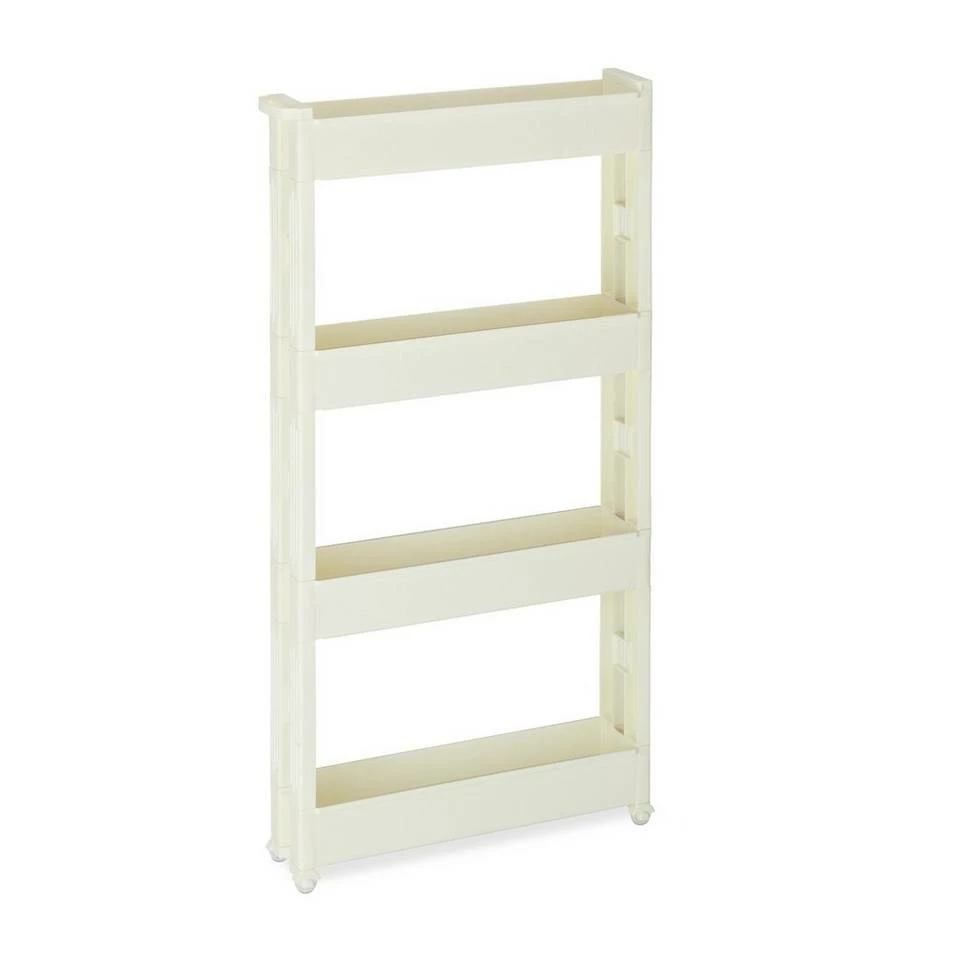 relaxdays Schieberegal »Nischenwagen mit 4 Ablagen«, Weiß 9 relaxdays Schieberegal »Nischenwagen mit 4 Ablagen«, Weiß – Bild 9