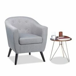 relaxdays Cocktailsessel »Cocktailsessel 50er Jahre grau«