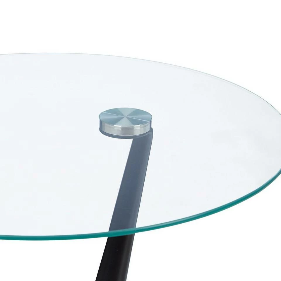 relaxdays Beistelltisch »Schwarzer Beistelltisch aus Glas« 6 relaxdays Beistelltisch »Schwarzer Beistelltisch aus Glas« – Bild 6