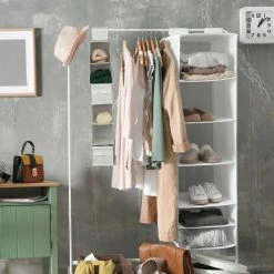 relaxdays Hängeregal »Hängeregal für Kleiderschrank«, Schwarz Dunkelbraun, Beige Dunkelbraun, Anthrazit Wei&szlig; -Deutschland Möbel Verkäufe 2024 1873ae92 30a5 5fbd b48b 37dcd15f9098