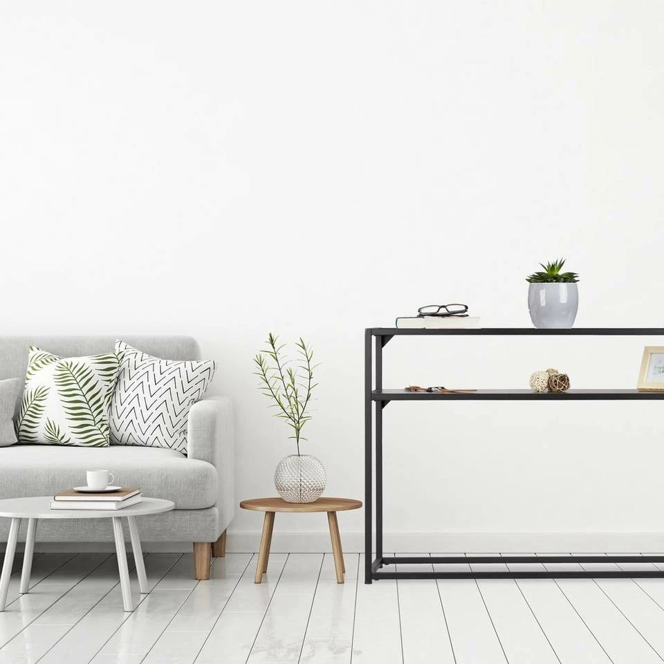 relaxdays Konsolentisch »Schwarzer Konsolentisch mit Glasplatte« 3 relaxdays Konsolentisch »Schwarzer Konsolentisch mit Glasplatte« – Bild 3