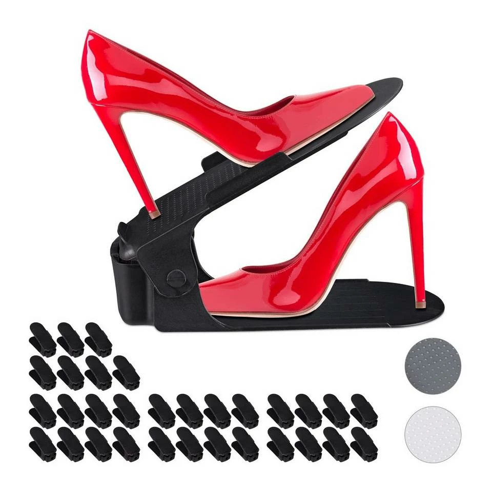 relaxdays Schuhregal »32 x Schuhstapler schwarz« 1 relaxdays Schuhregal »32 x Schuhstapler schwarz«