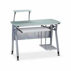 relaxdays Computertisch »Moderner Computertisch mit Glasplatte«, Weiß Schwarz Silber, Wei&szlig; Silber -Deutschland Möbel Verkäufe 2024 1b700046 758d 548a b9e8 e7065b605e03