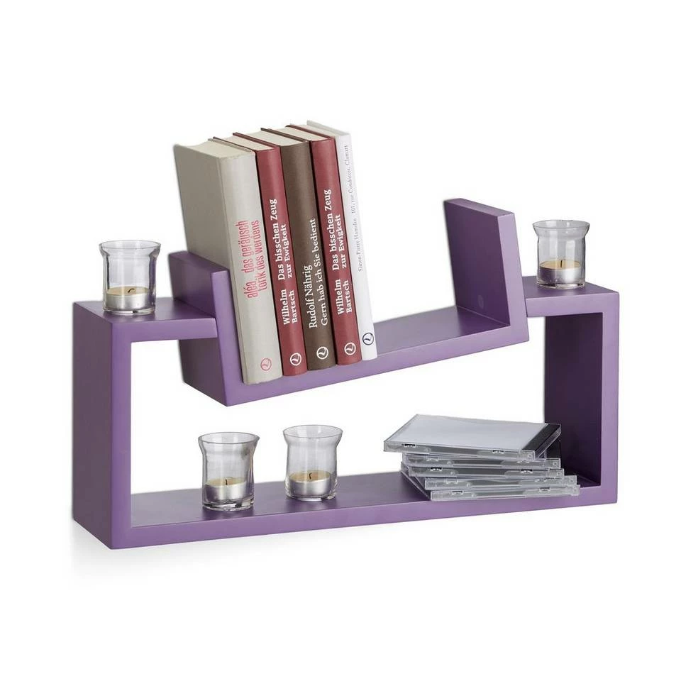 relaxdays Wandregal »Wandregal 2er-Set schief«, Weiß Hellblau, Weiß, Lila, Schwarz 11 relaxdays Wandregal »Wandregal 2er-Set schief«, Weiß Hellblau, Weiß, Lila, Schwarz – Bild 11