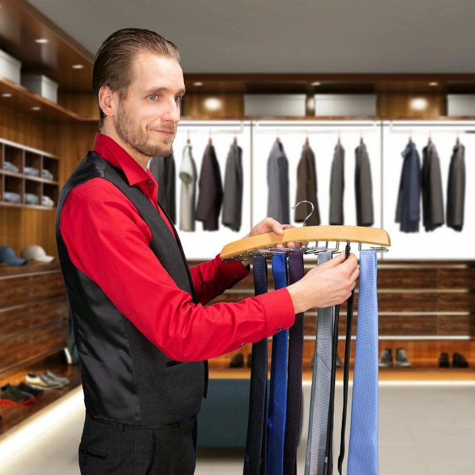 relaxdays Krawattenhalter »4 x Krawattenhalter Holz« 2 relaxdays Krawattenhalter »4 x Krawattenhalter Holz« – Bild 2