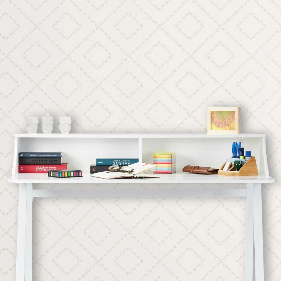 relaxdays Schreibtisch »Schreibtisch Weiß mit Fächern« 3 relaxdays Schreibtisch »Schreibtisch Weiß mit Fächern« – Bild 3