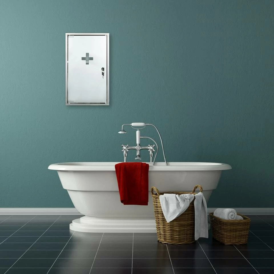 relaxdays Medizinschrank »Medizinschrank Edelstahl mit Spiegeltür« 2 relaxdays Medizinschrank »Medizinschrank Edelstahl mit Spiegeltür« – Bild 2