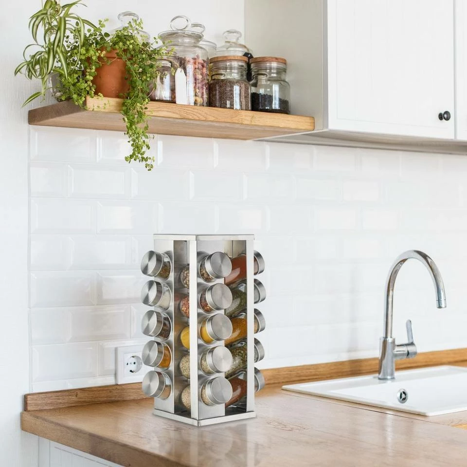 relaxdays Gewürzkarussell »Gewürzkarussell eckig mit 20 Gläsern« 2 relaxdays Gewürzkarussell »Gewürzkarussell eckig mit 20 Gläsern« – Bild 2