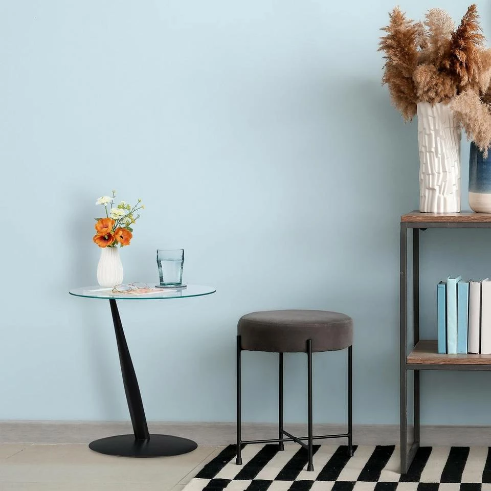 relaxdays Beistelltisch »Schwarzer Beistelltisch aus Glas« 5 relaxdays Beistelltisch »Schwarzer Beistelltisch aus Glas« – Bild 5