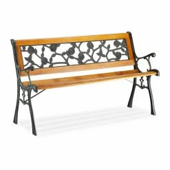 relaxdays Gartenbank »Gartenbank Rosen«