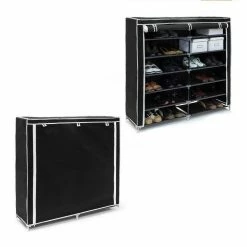 relaxdays Schuhschrank »2 x Schuhschrank VALENTIN breit schwarz«