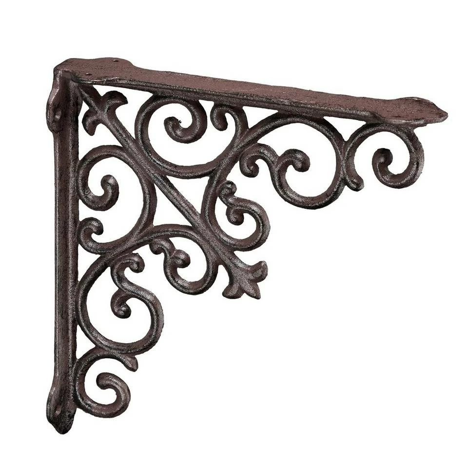 relaxdays Wandregalhalter »2er Set Regalwinkel antik«, Braun Schwarz, Braun Gold, Weiß 8 relaxdays Wandregalhalter »2er Set Regalwinkel antik«, Braun Schwarz, Braun Gold, Weiß – Bild 8