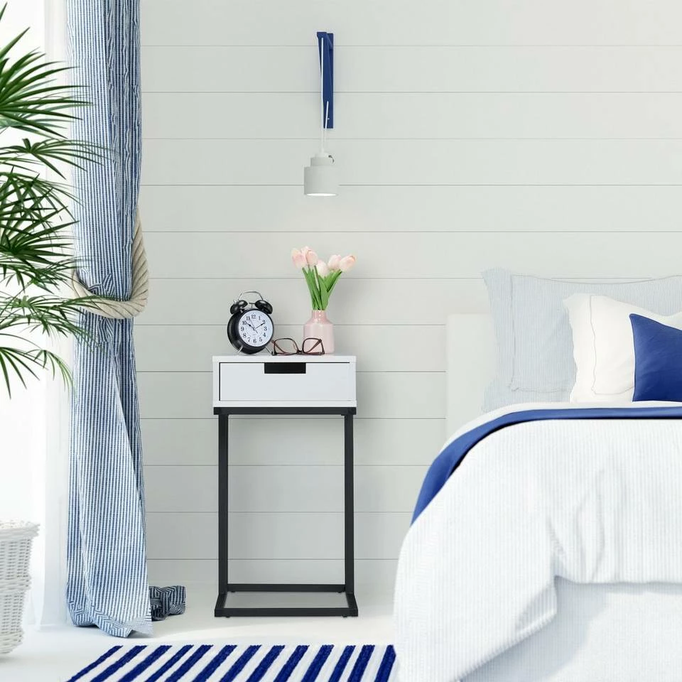 relaxdays Beistelltisch »Beistelltisch in C-Form mit Schublade« 5 relaxdays Beistelltisch »Beistelltisch in C-Form mit Schublade« – Bild 5