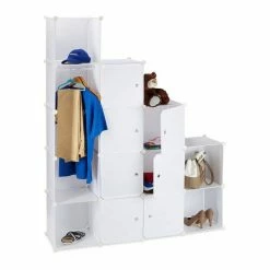 relaxdays Kleiderschrank »Kleiderschrank Stecksystem 12 Fächer« Weiß Schwarz Transparent, Transparent Schwarz, Wei&szlig; -Deutschland Möbel Verkäufe 2024 2320aa20 2805 5e00 bd7b 1f3f380e3d85