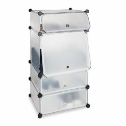 relaxdays Schuhregal »Schuhregal Kunststoff mit 4 Fächern«, Weiß Transparent Schwarz Silber, Wei&szlig; Transparent Silber, Schwarz Transparent Silber -Deutschland Möbel Verkäufe 2024 235170af bc31 5d44 b777 53ecc51ee8fa