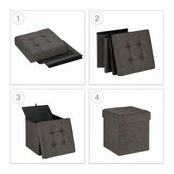 relaxdays Sitzhocker »Sitzhocker mit Stauraum«, Braun Grau -Deutschland Möbel Verkäufe 2024 2422a09f 8bb2 5062 a53c 124cfdb53e66