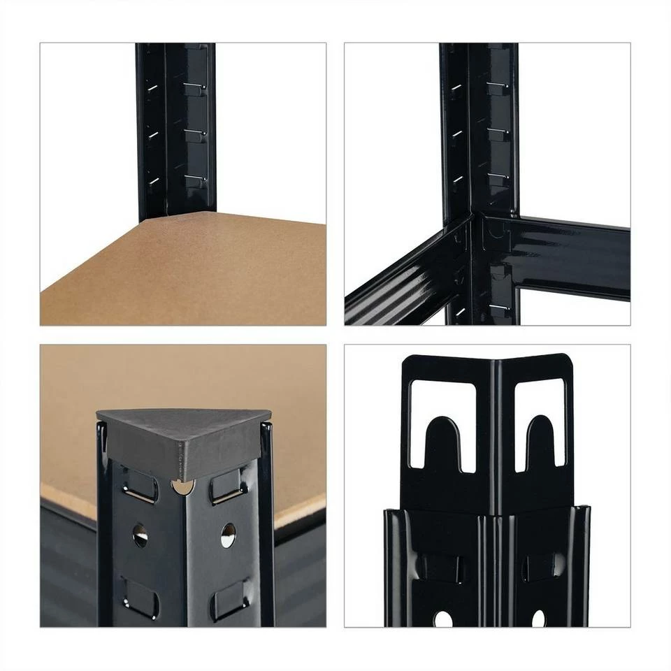 relaxdays Schwerlastregal »Schwarzes Eck Schwerlastregal 5 Ebenen« 8 relaxdays Schwerlastregal »Schwarzes Eck Schwerlastregal 5 Ebenen« – Bild 8