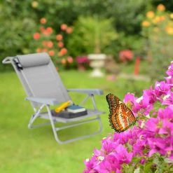 relaxdays Gartenstuhl »Klappbarer Liegestuhl mit Nackenkissen«, Grau Hellblau Grau, Gr&uuml;n Grau -Deutschland Möbel Verkäufe 2024 24b5347b 30b4 5d53 a1fe 2e4d54b0c92f