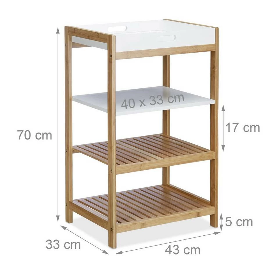 relaxdays Küchenregal »Küchenregal Bambus mit Tablett« 4 relaxdays Küchenregal »Küchenregal Bambus mit Tablett« – Bild 4