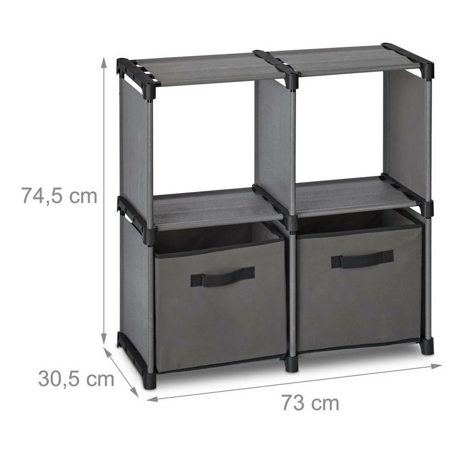 relaxdays Standregal »Stoff Schubladenschrank 4 Fächer« 4 relaxdays Standregal »Stoff Schubladenschrank 4 Fächer« – Bild 4