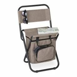 relaxdays Campinghocker »Beiger Campinghocker mit Lehne«