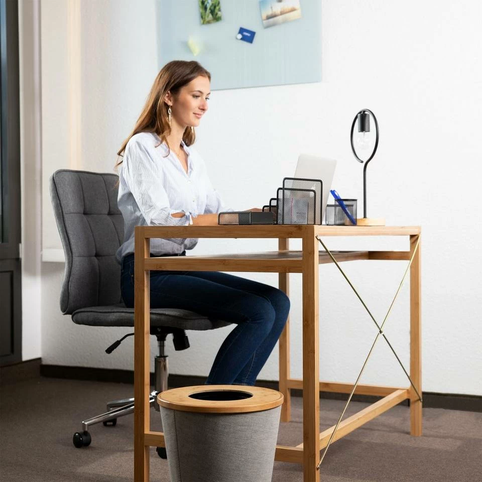 relaxdays Drehstuhl »Bürostuhl Drehstuhl«, Grau Grau Silber Schwarz, Schwarz Silber, Weiß Silber Schwarz 5 relaxdays Drehstuhl »Bürostuhl Drehstuhl«, Grau Grau Silber Schwarz, Schwarz Silber, Weiß Silber Schwarz – Bild 5