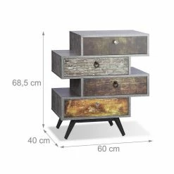 relaxdays Kommode »Vintage Kommode mit 4 Schubladen« -Deutschland Möbel Verkäufe 2024 2769497c 251f 54fa bb09 1708649c806f