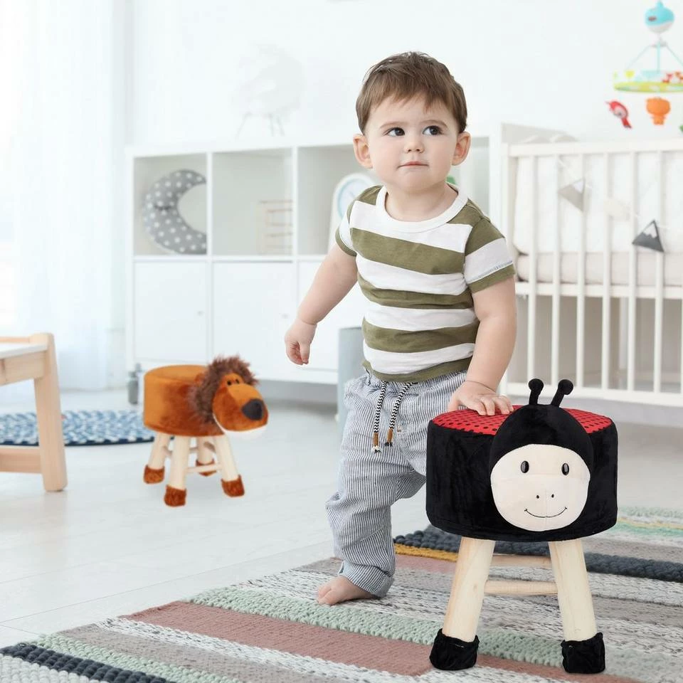 relaxdays Hocker »Tierhocker Kinder«, Marienkäfer Schwarz Hellbraun Rot, Braun Hellbraun Creme, Braun Hellbraun Weiß, Grau Hellbraun Weiß 2 relaxdays Hocker »Tierhocker Kinder«, Marienkäfer Schwarz Hellbraun Rot, Braun Hellbraun Creme, Braun Hellbraun Weiß, Grau Hellbraun Weiß – Bild 2