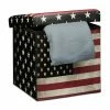 relaxdays Sitzhocker »Sitzhocker mit Stauraum Trendmotiv«, USA Dunkelrot Blau Schwarz, Rot Weiß Rot, Gelb Schwarz Hellbraun, Weiß Braun Blau