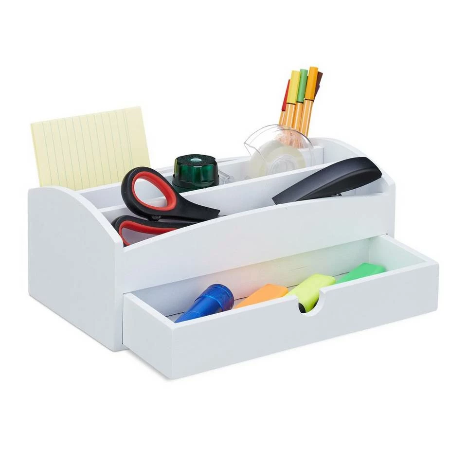 relaxdays Schreibtischaufsatz »Schreibtisch aus Organizer Bambus Weiß« 1 relaxdays Schreibtischaufsatz »Schreibtisch aus Organizer Bambus Weiß«