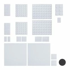 relaxdays Möbelfuß »480 x Filzgleiter weiß«