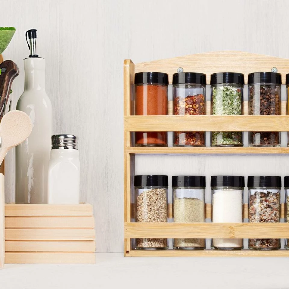 relaxdays Gewürzregal »Bambus Gewürzregal 10 Gläser« 6 relaxdays Gewürzregal »Bambus Gewürzregal 10 Gläser« – Bild 6