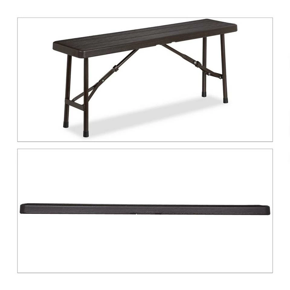 relaxdays Gartenbank »Bierbank 2er Set Holzoptik« 8 relaxdays Gartenbank »Bierbank 2er Set Holzoptik« – Bild 8