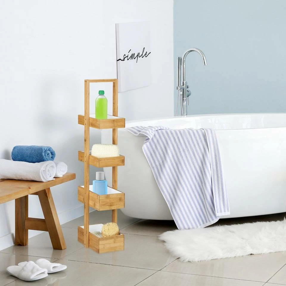 relaxdays Badregal »Bambus Badregal mit 4 Ablagen« 5 relaxdays Badregal »Bambus Badregal mit 4 Ablagen« – Bild 5