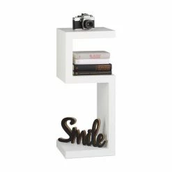 relaxdays Standregal »Standregal Retro in bunten Farben«, Weiß Wei&szlig;, Braun, Lila, Schwarz