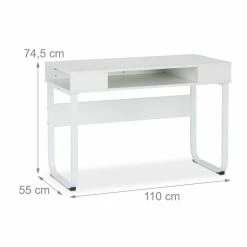 relaxdays Schreibtisch »Schreibtisch mit 3 Ablagefächern«, Weiß / Weiß Braun Schwarz, Schwarz, Weiß -Deutschland Möbel Verkäufe 2024 2c9c06a0 e3a9 5e98 ae80 48723060a4ec