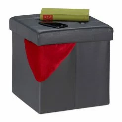 relaxdays Sitzhocker »Kunstleder Sitzhocker mit Stauraum«, Weiß Weiß, Schwarz, Anthrazit -Deutschland Möbel Verkäufe 2024 2d69e05c d22d 53ca a283 2d89263fe1b6