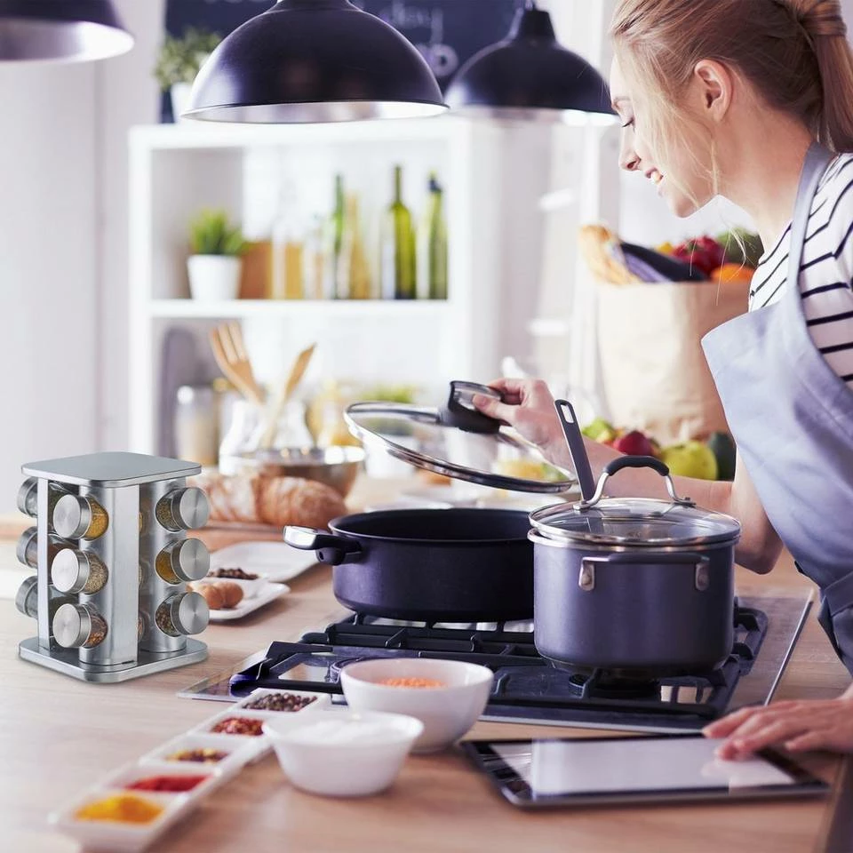 relaxdays Gewürzkarussell »Gewürzkarussell mit 12 Gläsern« 3 relaxdays Gewürzkarussell »Gewürzkarussell mit 12 Gläsern« – Bild 3