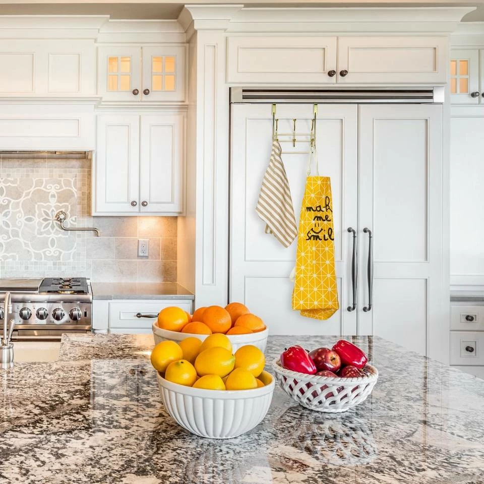 Türgarderobe »2 x Türgarderobe mit 3 Doppelhaken gold«, relaxdays 2 Türgarderobe »2 x Türgarderobe mit 3 Doppelhaken gold«, relaxdays – Bild 2