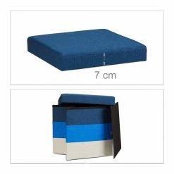 relaxdays Sitzhocker »Gepolsterter Hocker mit bunten Streifen«, A Braun Grün Grau, Orange Hellbraun Braun, Dunkelblau Blau Creme -Deutschland Möbel Verkäufe 2024 2e9dd4fa 9030 5dce 982b 809e5115a255