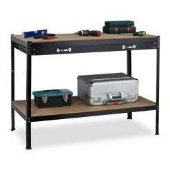 relaxdays Werkbank »Werkbank mit Schublade«